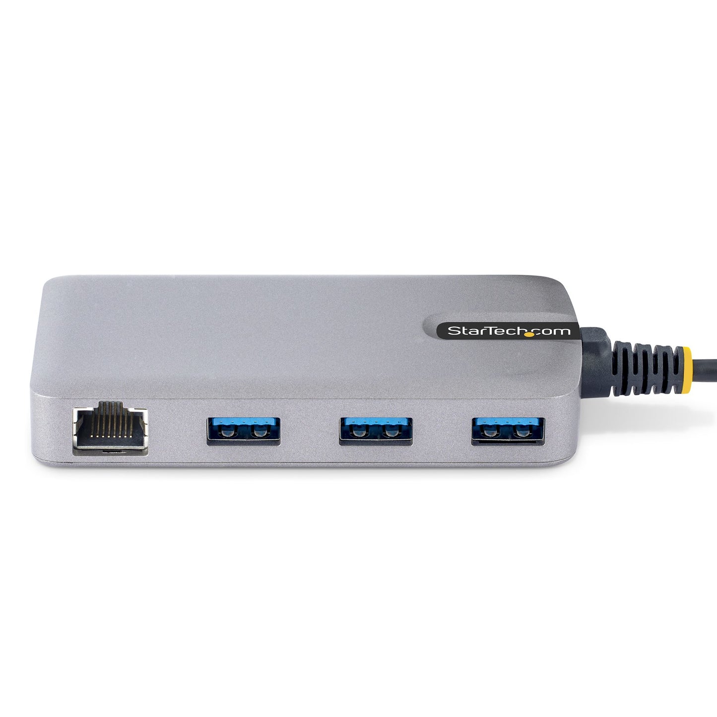 StarTech.com - Hub USB-C de 3 Puertos USBA - USB 3.0 de 5Gbps - Alimentado por el Bus - Concentrador USB-C de 3 Puertos USB-A - Ladrón USB-C Portátil - Red Ethernet RJ45 Gigabit