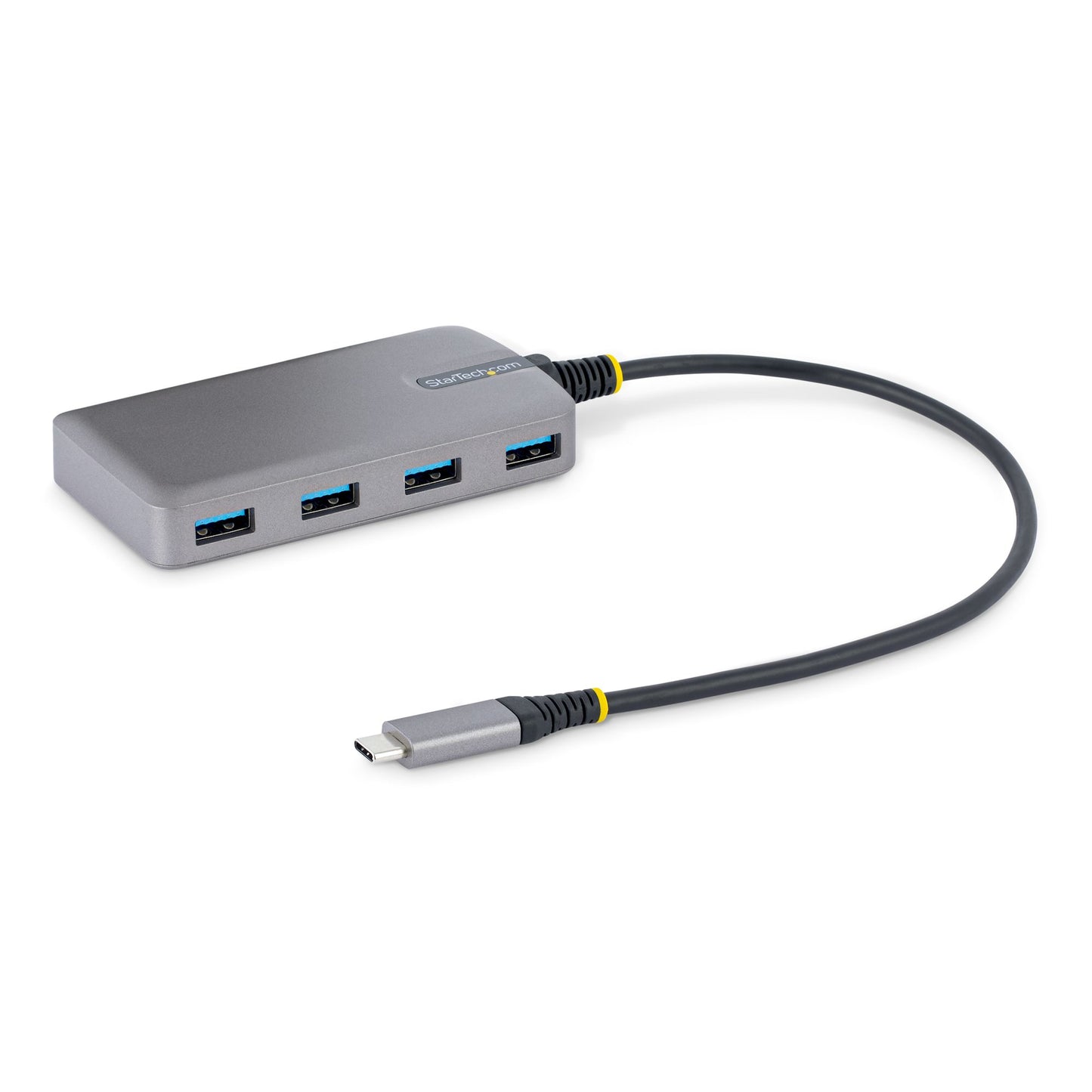 StarTech.com - Hub USB de 4 Puertos USBA - USB 3.0 de 5Gbps - Alimentado por el Bus - Concentrador USB-C de 4 Puertos USB-A con Alimentación Opcional - Ladrón USB Portátil - Cable 30cm