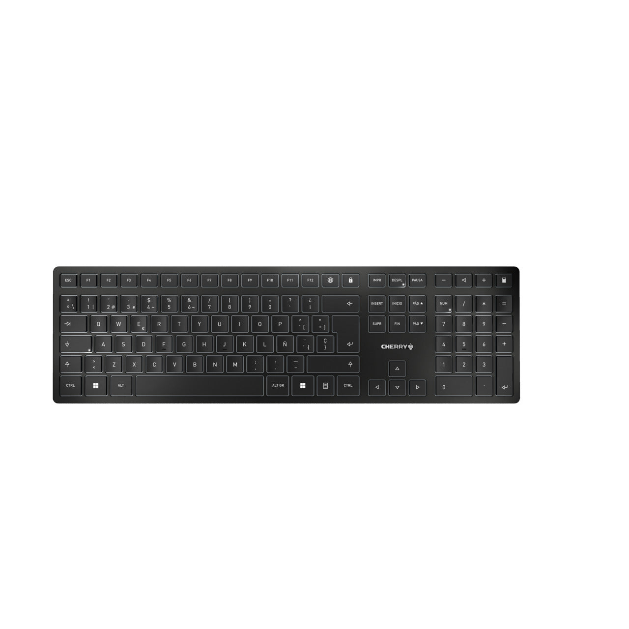 CHERRY - KW 9100 SLIM teclado Universal RF Wireless + Bluetooth QWERTY Español Negro