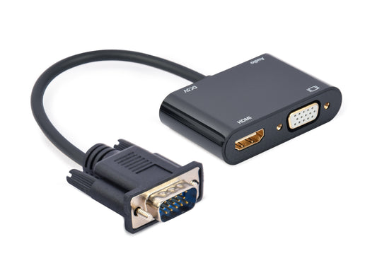 Gembird - A-VGA-HDMI-02 adaptador de cable de vídeo 0 15 m HDMI + VGA (D-Sub) VGA (D-Sub) Negro