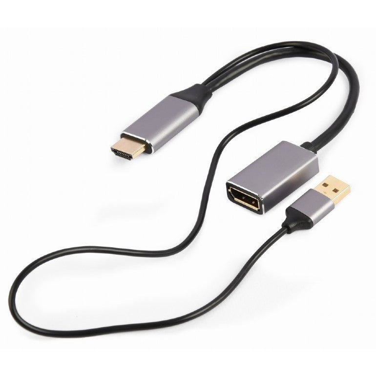 Gembird - A-HDMIM-DPF-02 adaptador de cable de vídeo 0 1 m HDMI tipo A (Estándar) DisplayPort Negro