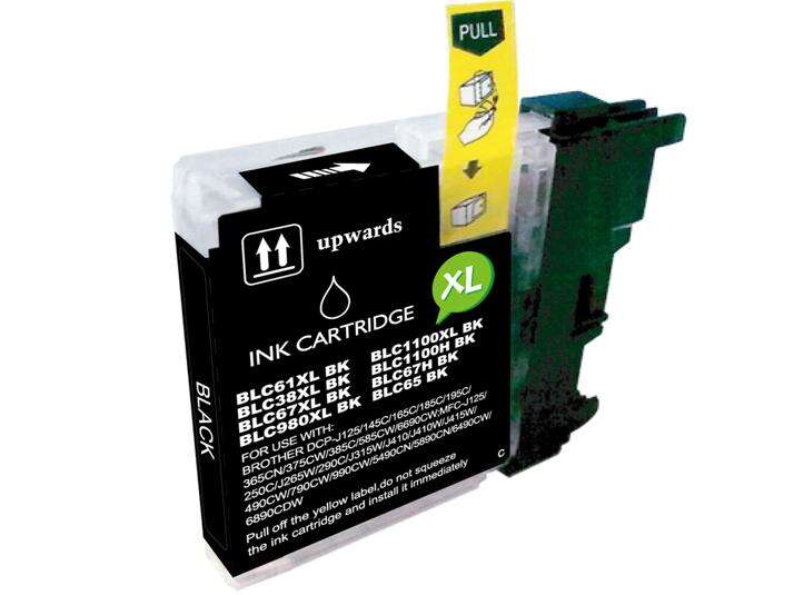 BULK - Brother LC980XL/LC1100XL/LC985XL Negro Cartucho de Tinta Generico - Reemplaza LC980BK/LC1100BK/LC985BK Tintasmurcia.com