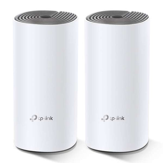 TP-Link - Deco E4 (2-pack) Doble banda (2 4 GHz / 5 GHz) Wi-Fi 5 (802.11ac) Blanco  Gris Interno