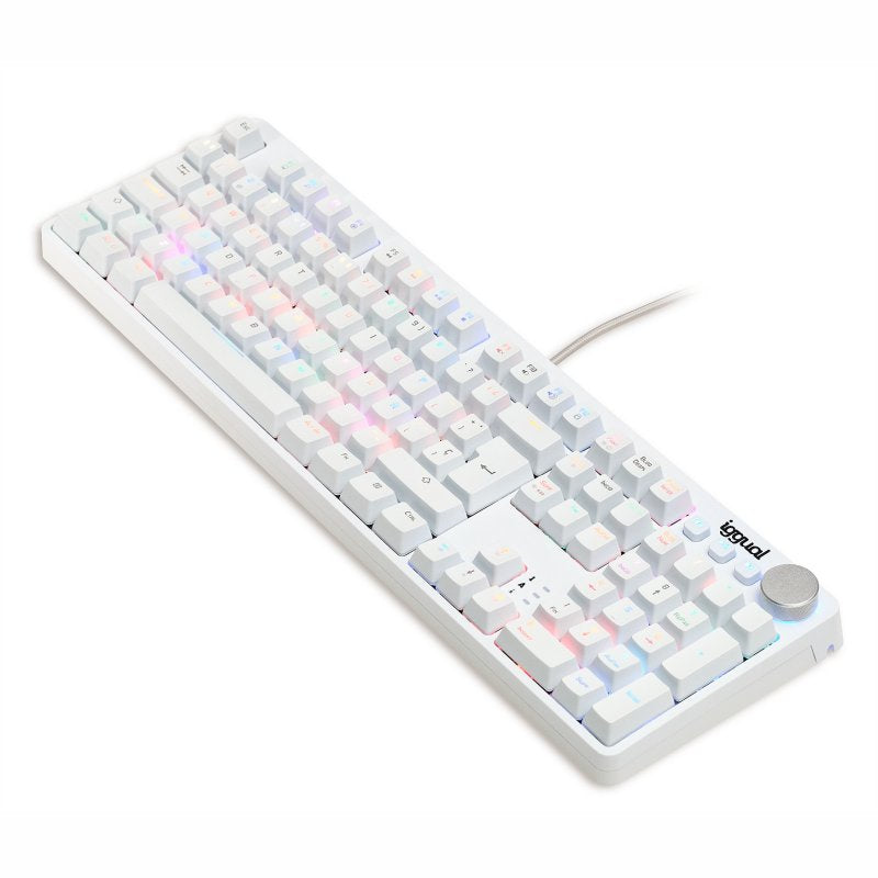 iggual - Teclado gaming mecánico PEARL RGB blanco