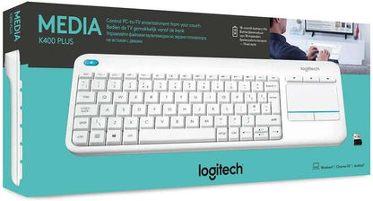 Logitech - K400 Plus Tv teclado RF inalámbrico QWERTY Español Blanco