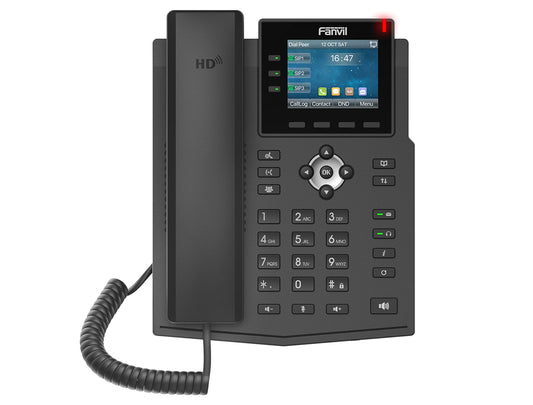 Fanvil - X3U PRO teléfono IP Negro 6 líneas