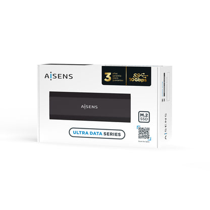 AISENS - Caja Externa M.2 (NGFF) ASM2-017B SATA/NVMe a Usb3.1 Gen2  Negra