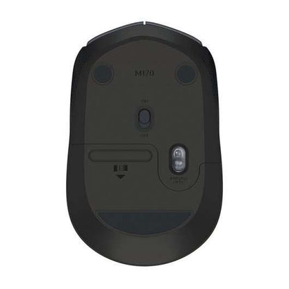 Logitech - M170 Grey-K ratón Oficina Ambidextro RF inalámbrico Óptico 1000 DPI