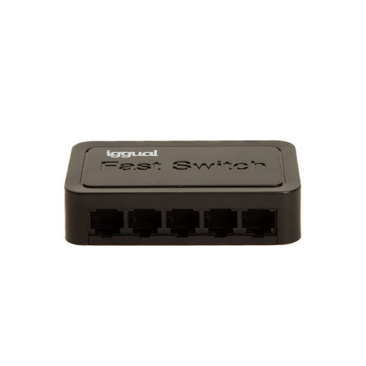 iggual - IGG318003 switch No administrado Fast Ethernet (10/100) Negro