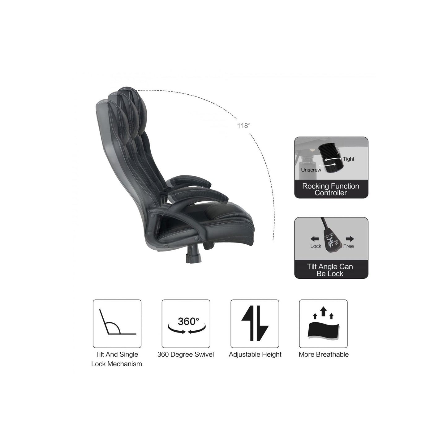 Equip - 651016 silla de oficina y de ordenador Asiento acolchado Respaldo acolchado