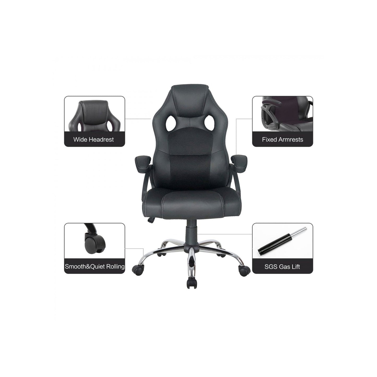 Equip - 651016 silla de oficina y de ordenador Asiento acolchado Respaldo acolchado