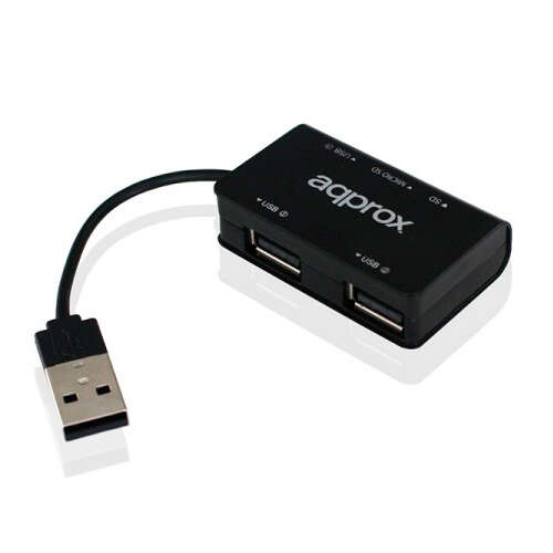 Approx Hub USB 2.0 3 Puertos USB + Lector de Tarjetas 1 pieza(s)