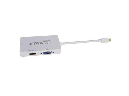 Approx - appC37 DisplayPort VGA + HDMI + DVI Blanco