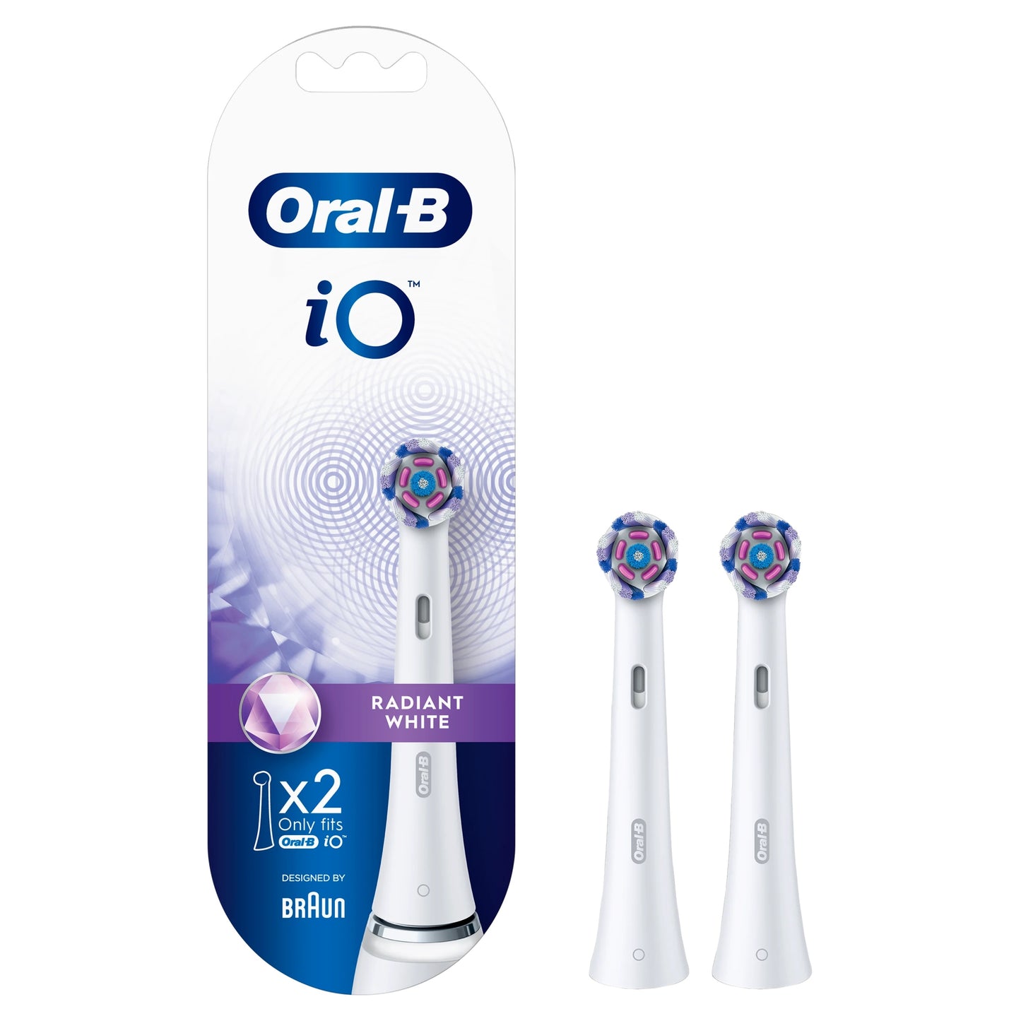 Oral-B - iO Radiant White 2 pieza(s) Blanco