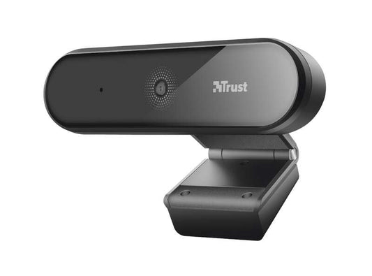 Trust Tyro Webcam Full HD 1080p USB 2.0 - Microfono Incorporado - Enfoque Automatico - Angulo de Vision 64º - Tripode Incluido - Cable de 1.50m - Color Negro 1 pieza(s)