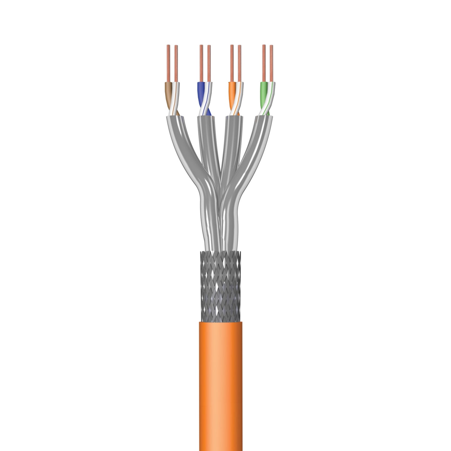 Ewent - IM1227 cable de red Naranja 100 m Cat7 S/FTP (S-STP)