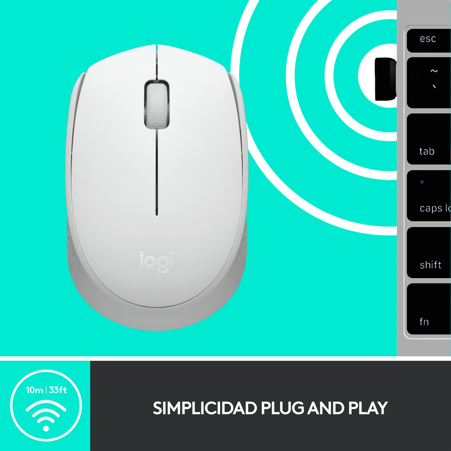 Logitech - M171 ratón Oficina Ambidextro RF inalámbrico Óptico