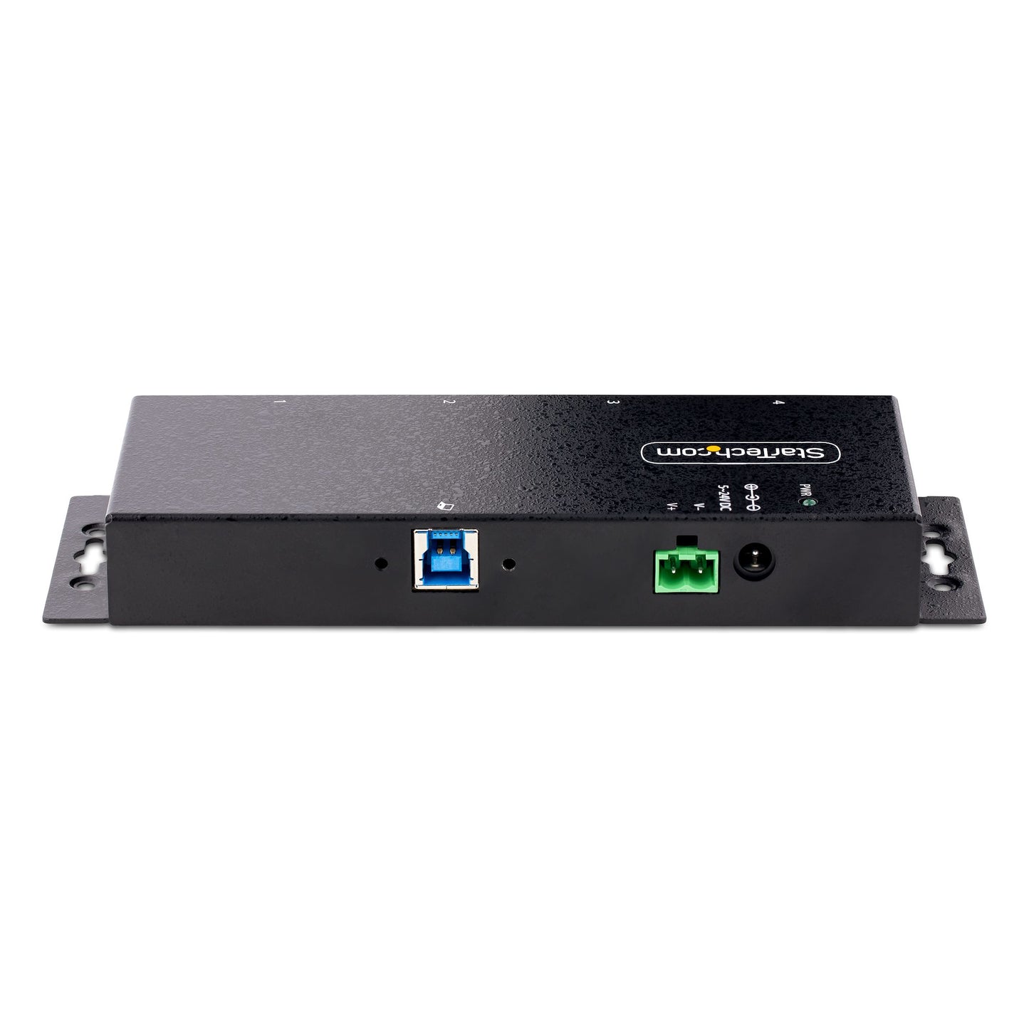 StarTech.com - Hub Industrial USB 3.0 de 5Gbps de 4 Puertos - Concentrador USB con Protección de Picos y Descargas ESD - Ladrón USB-A de Montaje en Pared/Escritorio/DIN