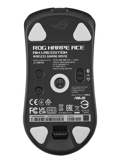 ASUS - ROG Harpe Ace Aim Lab Edition ratón Juego Ambidextro RF Wireless + Bluetooth + USB Type-A Óptico 36000 DPI