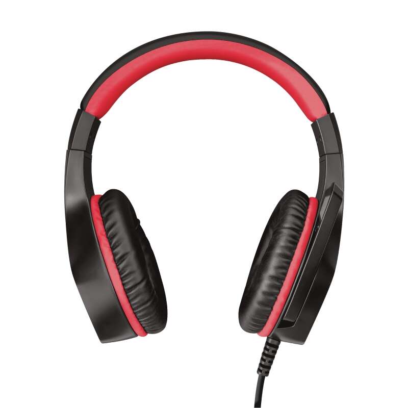 Trust Gaming GXT 404R Rana Auriculares con Microfono - Compatible con Nintendo Switch - Microfono Plegable - Diadema Ajustable - Altavoces de 40mm - Cable de 1m - Color Negro/Rojo 1 pieza(s)