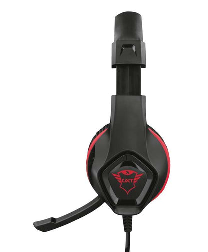 Trust Gaming GXT 404R Rana Auriculares con Microfono - Compatible con Nintendo Switch - Microfono Plegable - Diadema Ajustable - Altavoces de 40mm - Cable de 1m - Color Negro/Rojo 1 pieza(s)