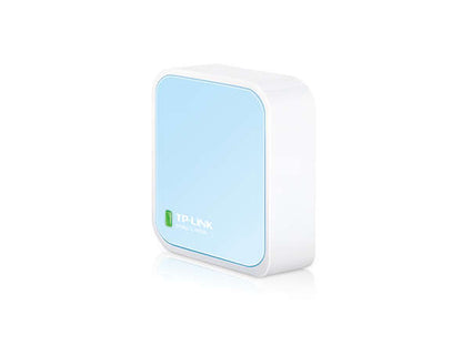 TP-Link Router inalambrico Nano N 300Mbps - 1 EP ETH - 1 EP Micro USB -Antena Interna - Color Blanco/Azul 1 pieza(s)