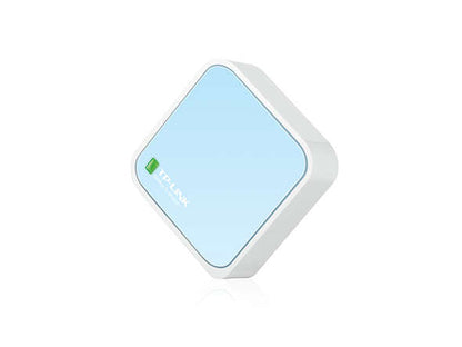 TP-Link Router inalambrico Nano N 300Mbps - 1 EP ETH - 1 EP Micro USB -Antena Interna - Color Blanco/Azul 1 pieza(s)