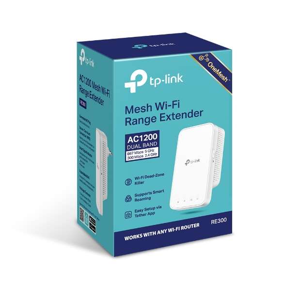 TP-Link - RE300 ampliador de red Repetidor de red Blanco