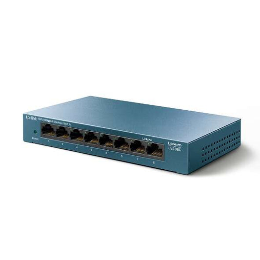 Tp-link Switch Sobremesa 8 Puertos 10/100/1000Mbps - Carcasa de Metal - Tecnologia Verde - Plug & Play - Color Gris 1 pieza(s)