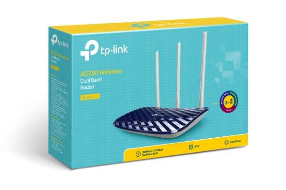 TP-Link - AC750 router inalámbrico Ethernet rápido Doble banda (2 4 GHz / 5 GHz) Negro  Blanco