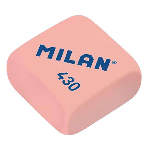 Milan 430 Pack de 4 Gomas de Borrar Cuadradas - Miga de Pan - Suave Caucho Sintetico - Colores Surtidos 1 pieza(s)