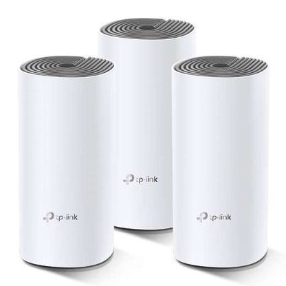 TP-Link - Deco E4 (3-pack) Doble banda (2 4 GHz / 5 GHz) Wi-Fi 5 (802.11ac) Blanco  Gris 2 Interno