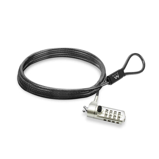 Ewent - EW1243 cable antirrobo Negro  Zinc 1 5 m