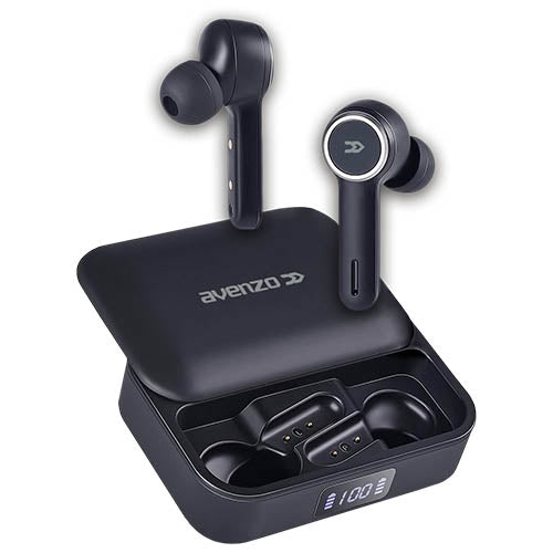 Avenzo - AV-TW5007B auricular y casco Auriculares Inalámbrico Dentro de oído Deportes USB Tipo C Bluetooth Negro