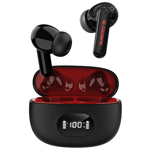 Avenzo - AV-TW5010B auricular y casco Auriculares Inalámbrico Dentro de oído Llamadas/Música USB Tipo C Bluetooth Negro  Rojo