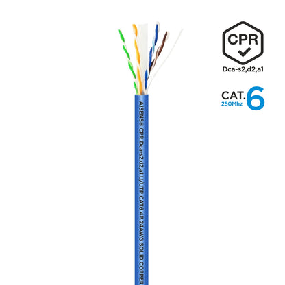 AISENS - Cable de Red RJ45 LSZH CPR Dca CAT.6 UTP AWG24  Azul  305 m