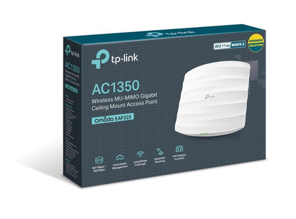 TP-Link - Omada EAP225 punto de acceso inalámbrico 1350 Mbit/s Blanco Energía sobre Ethernet (PoE)