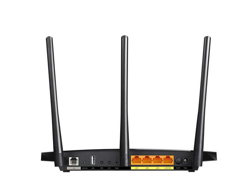 TP-Link Modem Router VDSL/ADSL Inalambrico AC1200 - Tecnologia Beamforming  - Puerto USB - 3 Antenas Desmontables 1 pieza(s)