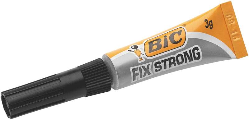 Bic Fix Strong Pegamento de Contacto Extra Fuerte 3gr - Uso en Madera, Plastico y Porcelana - No Gotea - Tapon Anti-Obstruccion (9017583) 1 pieza(s)