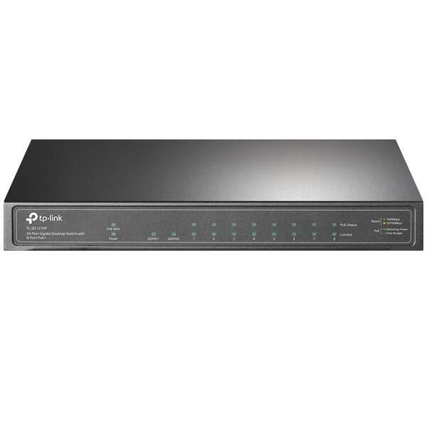 TP-Link - TL-SG1210P switch No administrado Gigabit Ethernet (10/100/1000) Energía sobre Ethernet (PoE) Gris