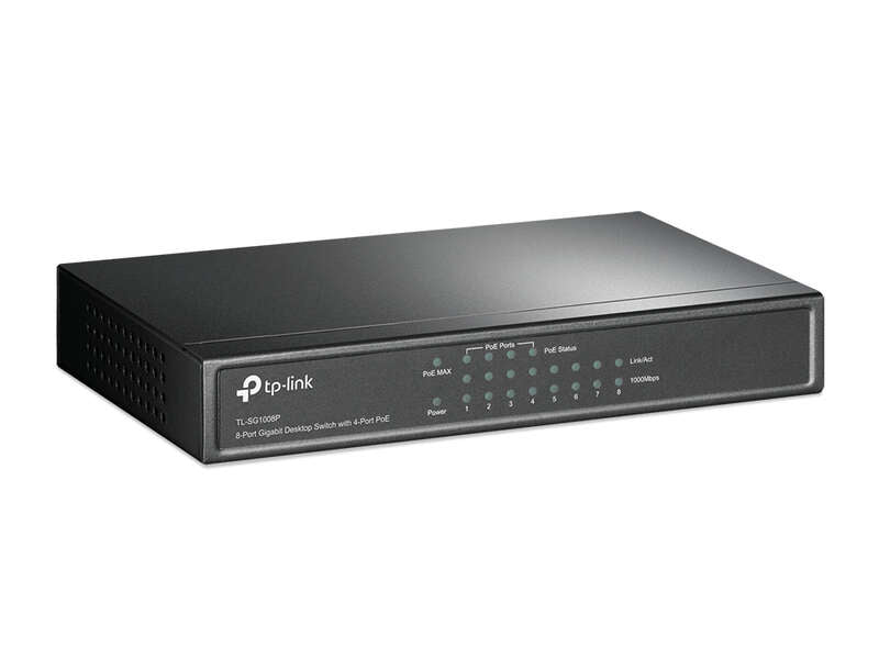 TP-Link Switch de Sobremesa - 8 Puertos Gigabit con 4 Puertos PoE 1 pieza(s)