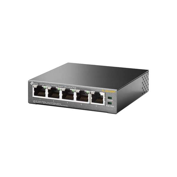 TP-Link Switch de Sobremesa - 5 Puertos Gigabit con 4 Puertos PoE 1 pieza(s)