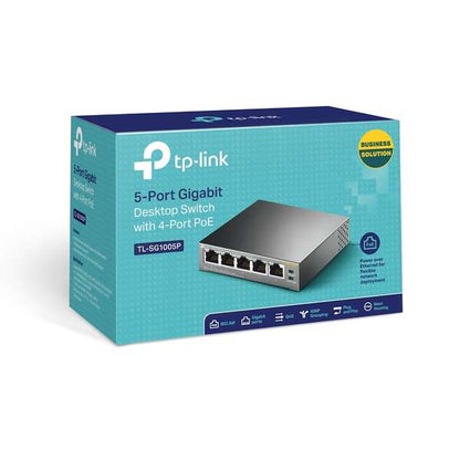 TP-Link Switch de Sobremesa - 5 Puertos Gigabit con 4 Puertos PoE 1 pieza(s)