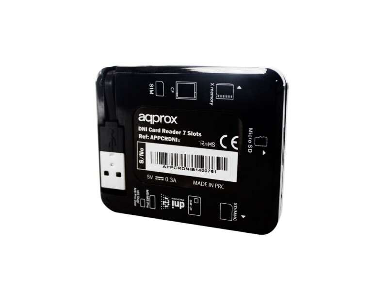 Approx - appCRDNIB lector de tarjeta USB 2.0 Negro  Púrpura