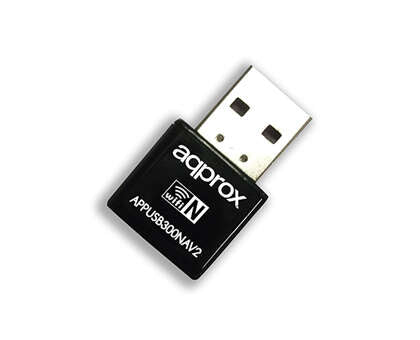 Approx Adaptador Nano USB WiFi Inalambrico - Hasta 300Mbps - Chipset Realtek 8192EU 1 pieza(s)