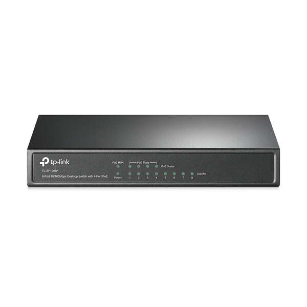 TP-Link - TL-SF1008P switch No administrado Fast Ethernet (10/100) Energía sobre Ethernet (PoE) Oliva