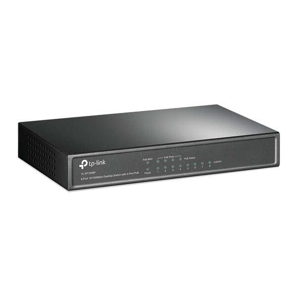 TP-Link - TL-SF1008P switch No administrado Fast Ethernet (10/100) Energía sobre Ethernet (PoE) Oliva