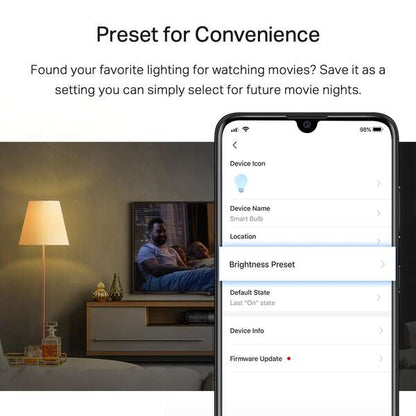 TP-Link Bombilla Smart Wi-Fi Regulable - Calendario - Control de Voz - Control Remoto - Modo Ausente - 806 lm 1 pieza(s)