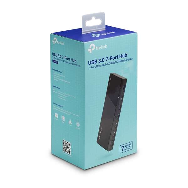 TP-Link - UH700 hub de interfaz USB 3.2 Gen 1 (3.1 Gen 1) Micro-B 5000 Mbit/s Negro