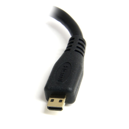 StarTech.com - Adaptador Micro HDMI a HDMI - Vídeo 4K 30Hz -Cable Adaptador Dongle Micro HDMI Tipo D de Alta Velocidad a HDMI 1.4 - para Monitores o TV HDMI Ultra HDs - Macho a Hembra